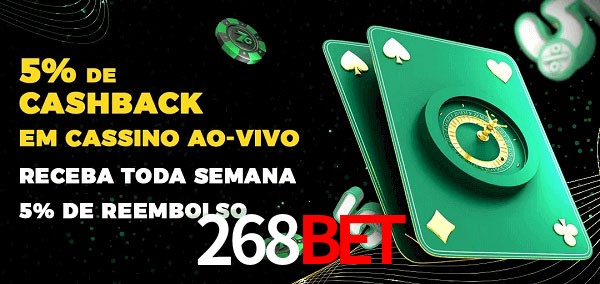 Promoções do cassino ao Vivo 268bet